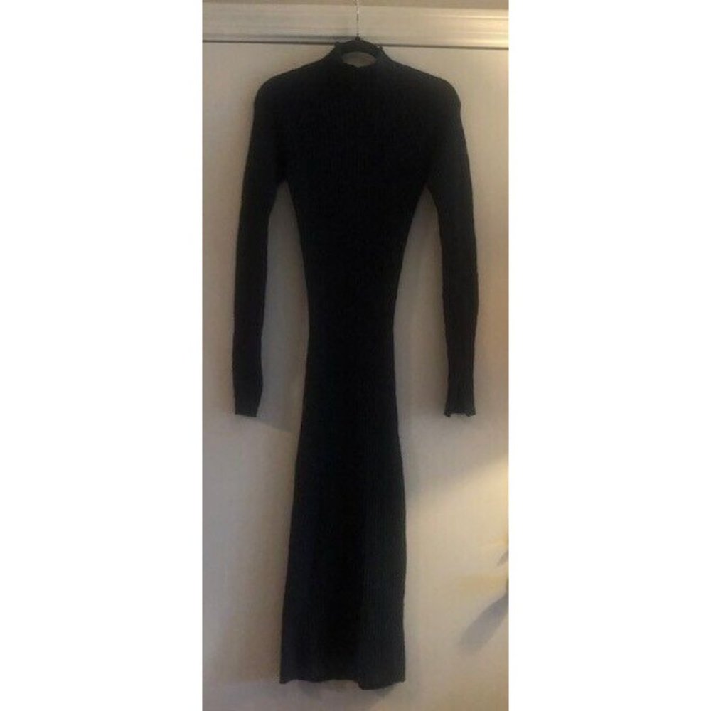 NWT ACNE STUDIOS KENNICE RIBBED BOULCE LONG SLEEVE RIBBED MIDI DRESS US SZ M - Picture 10 of 12